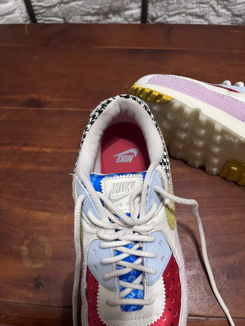 Nike Air Max 90 Patchwork Scrap SE Multi-Color Women’s Size 10 - Picture 11 of 14